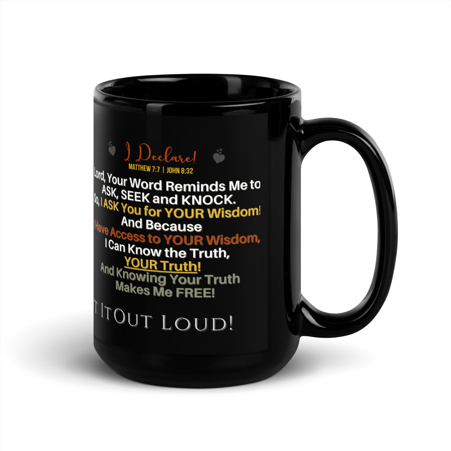 I am Listening God! Black Confession Mug™️ Glossy Mug