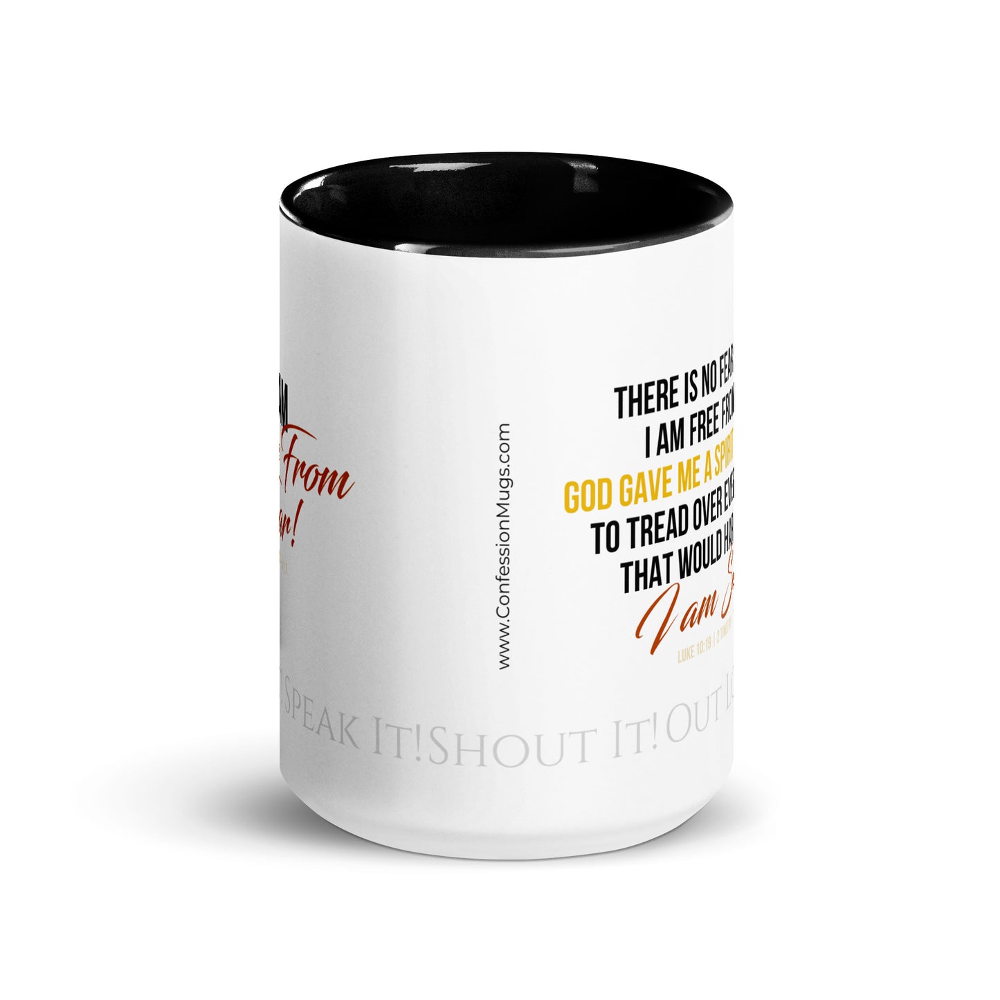 Confession Mug: Free From Fear with Color Inside