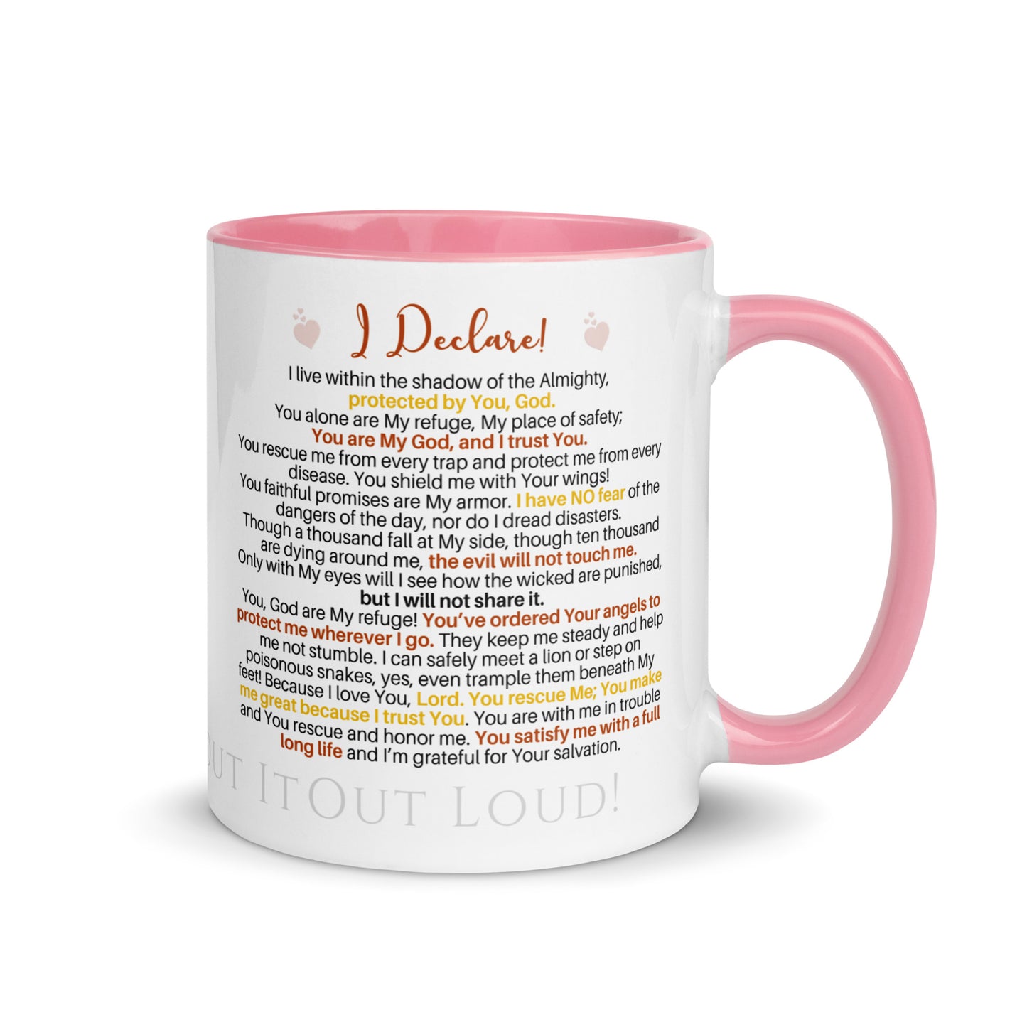 I am Psalm 91 Equipped! ❤️ Confession Mug, 15 oz. with Color Inside