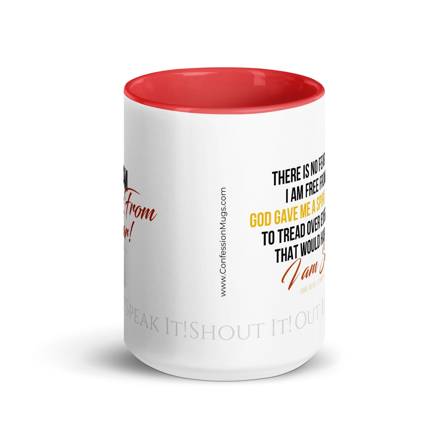 Confession Mug: Free From Fear with Color Inside