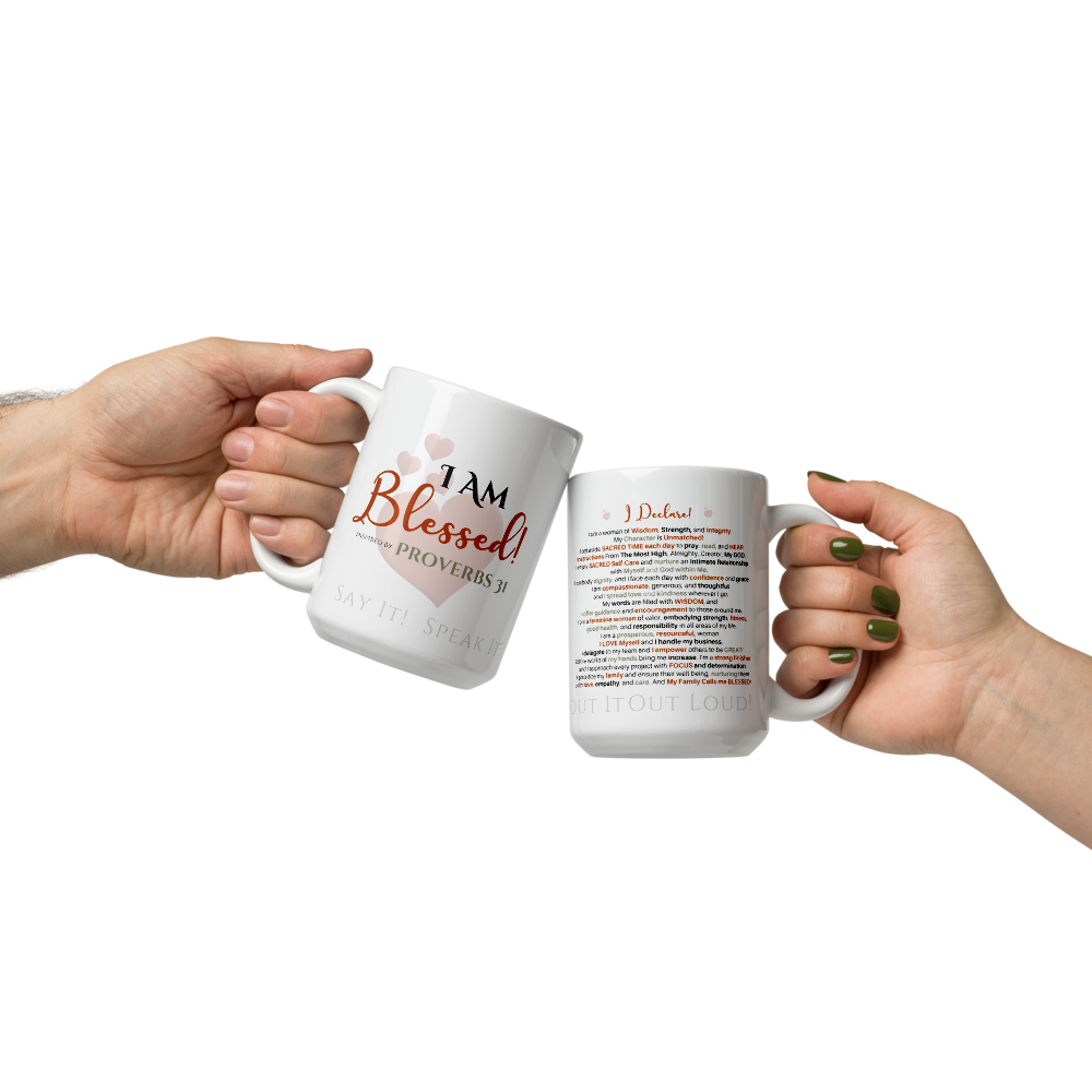 The Mother's Mug - I Am Blessed! ❤️ Confession Mug™️ - 20 oz. White Glossy mug